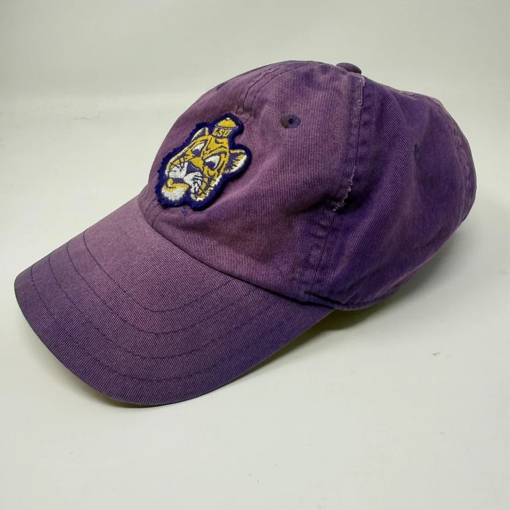 LSU Tigers Hat Cap Strap Back Mens Purple NCAA Football‎ Nike Heritage86 Faded